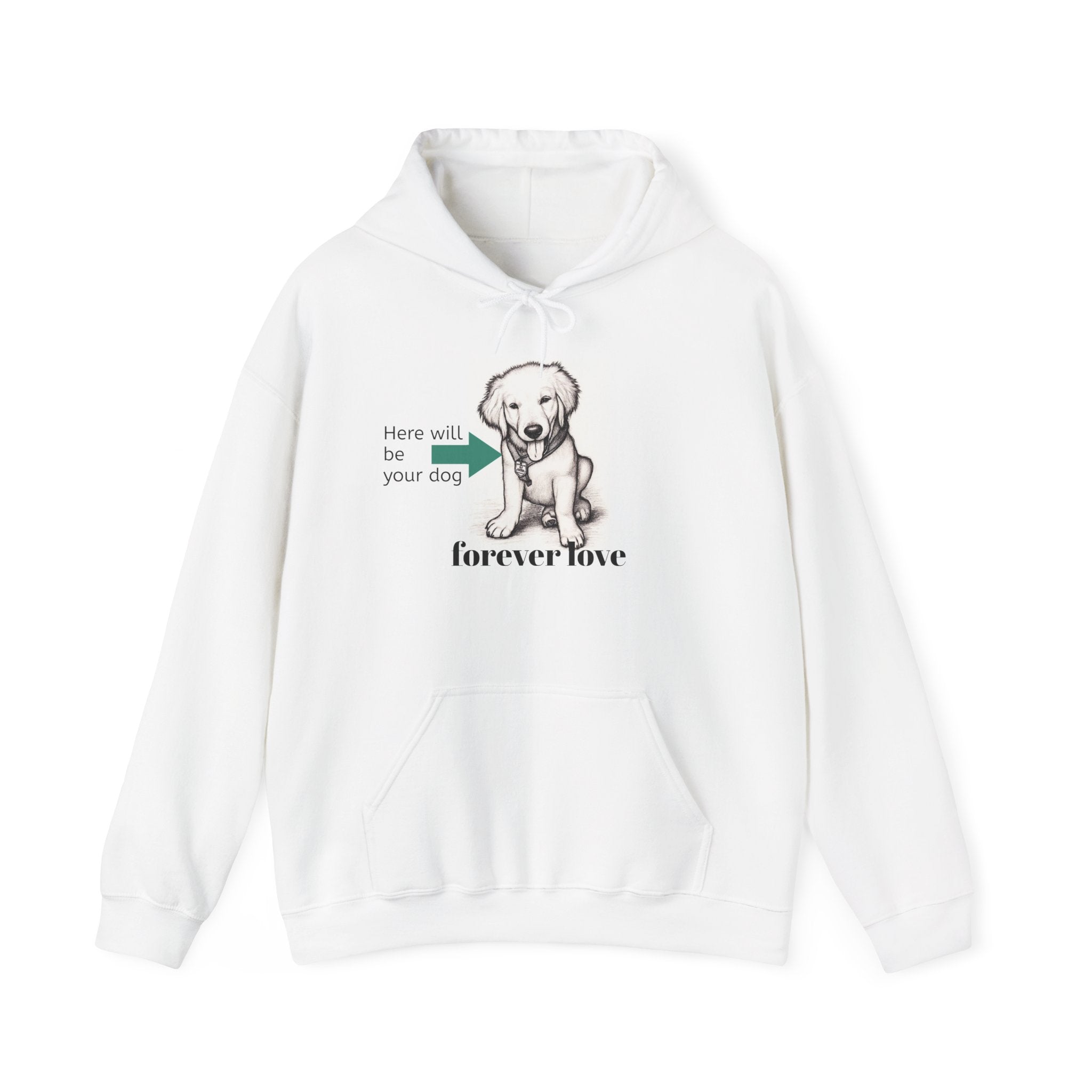 Custom Pet Portrait Hoodie – "Forever Love" Edition