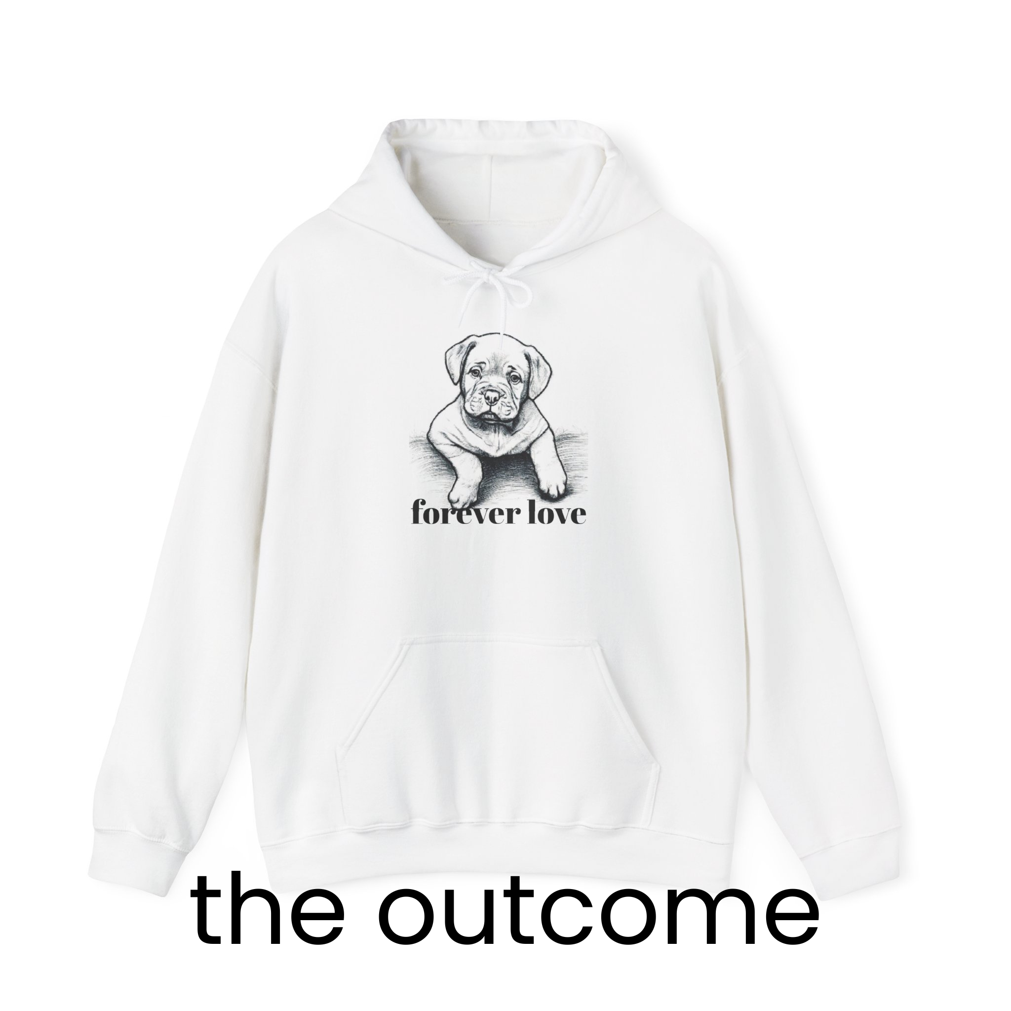 Custom Pet Portrait Hoodie – "Forever Love" Edition