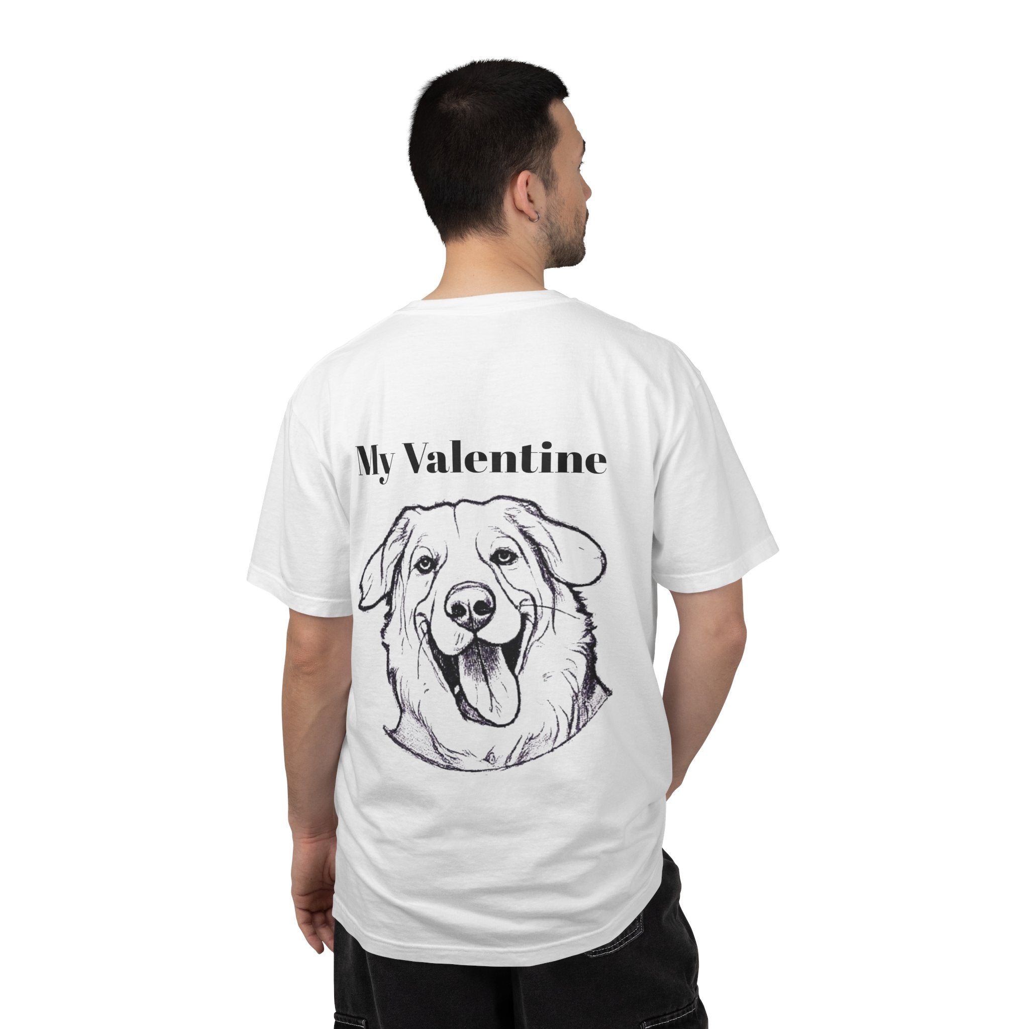 My Valentine Dog T-Shirt "with your own dog" — Cute custom Pet Lover Tee for Valentine’s Day